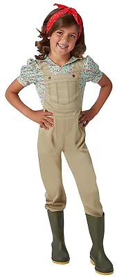 Girls Land Girl Army Kids 1940s 50s House Wife Fancy Dress Book Day Costume • £15.85