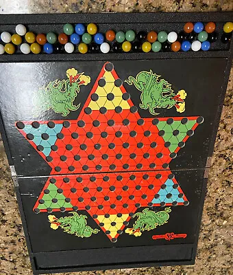 Vintage S&R Game Chinese Checkers Marbles And Hard Case Rare Nice • $29