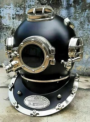 Black Diving Divers Helmet Morse Marine Navy Boston Helmet Maritime Scuba • $155.69