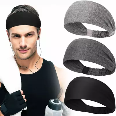 Hair Head Band Sweatband Headband Stretch Men Women Wrap Elastic Sports Yoga Gym • $7.45