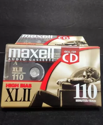 4x Maxell High-Bias XLII 110 Minute Type II Audio Cassette Tape NEW Sealed • $25