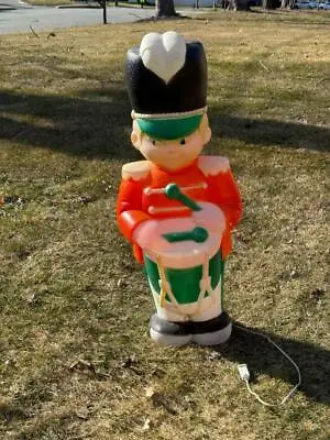 Vtg Drummer Boy Soldier Lighted Blow Mold Christmas Holiday Lawn Yard Decor 33  • $70