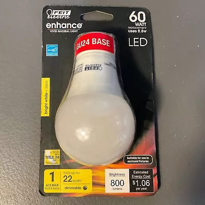 Feit Electric  60 Watt  LED Light Bulb 3000K Bright White Bulb 800 L - LOT OF 2 • $1.59