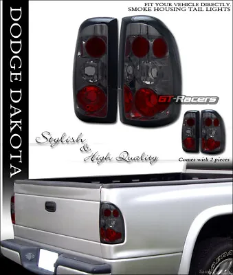 For 1997-2004 Dodge Dakota Smoke Housing Altezza Tail Lights Rear Brake Lamps Jy • $67