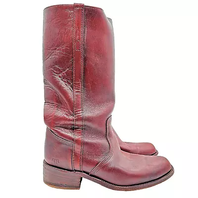 Vintage FRYE Leather Campus Boots 3572 Burnt Cherry Mens 10 W/ BOX • $224.99