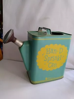 Vintage Tin Garden Watering Can  Han-D Sprinkl  Edward Industries Made In USA • $24