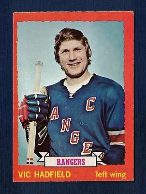 1973-74 Topps Vic Hadfield #181 New York Rangers VGEX • $0.99