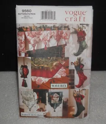 Vogue Craft Pattern Waverly #9560 Christmas Sewing Pattern  Uncut /FF • $6.99