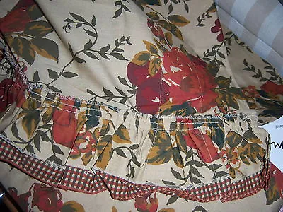 Pair Of Jcpenney Adelle Cape Cod Tier - 84 X 24 - Rustic Floral • $28.99