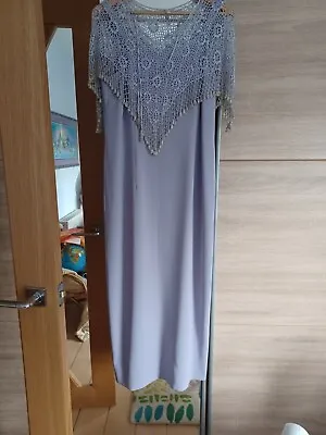 Beautiful Libra Dress With Bolero Type Top And Overlay 14 • £15