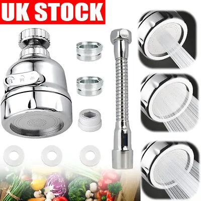 360° Flexible Swivel Hose Water Tap Sink Faucet Filter Extension Nozzle Sprayer • £9.89