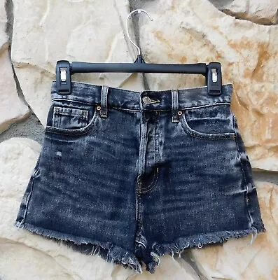 NWOT PACSUN  Vintage High Rise Waisted Frayed Destroyed 5 Button Up Jean Shorts • $29.95