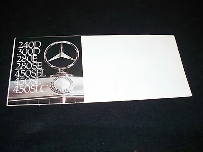  1970's Mercedes-Benz Motor Car Advertising Brochure 240D 300D 280E 280SE 450SEL • $12.95