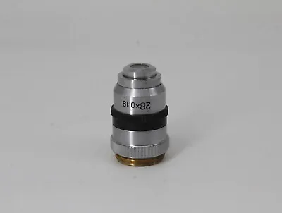 Rare LOMO Microscope Objective 26x 0.19 Fedorow Stage POL Iris RMS   #DV3 • $129