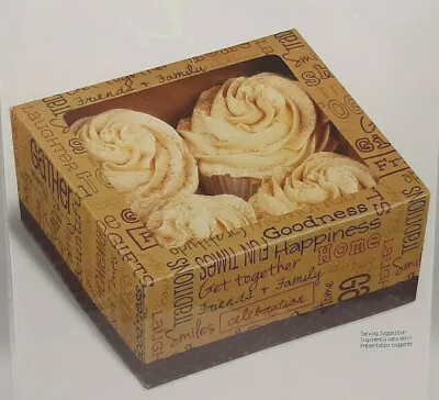 WILTON Cupcake Boxes 3 Boxes Holds 4 Cupcakes Kitchen Baking Party Cookies New  • $19.50