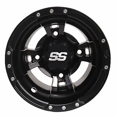 ITP 4/156  SS112 Alloy Sport Wheels 10X5 3.0 + 2.0 Black For Yamaha ATVs • $117.09