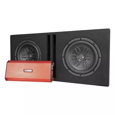 DS18 Audio 10 Subwoofers In Ported Box 800W & S-1500.1/RD Amplifier And Amp Kit • $419.95