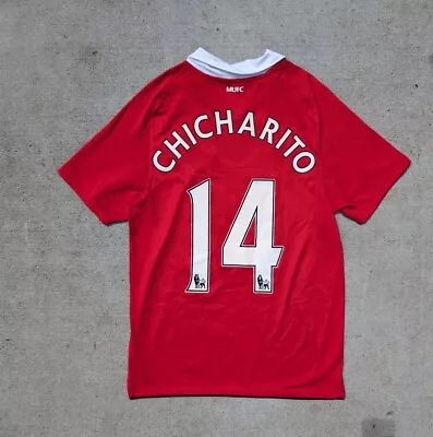 Vintage Nike Manchester United 2010/2011 Football Jersey Home Small Chicharito • $40