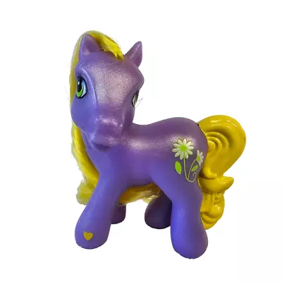 McDonalds Hasbro My Little Pony Daisyjo Purple Yellow Happy Meal Toy G3 MLP 2005 • $4.70