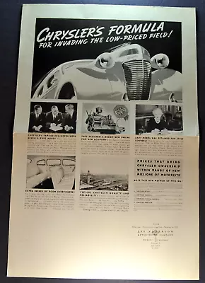 1937 Chrysler Royal Sedan Ad Slick Nice Original 37 • $6.95