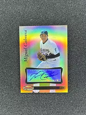 2007 Bowmans Best #27 Miguel Cabrera Gold Auto RC Marlins Blue Auto #36/50 • $129.99