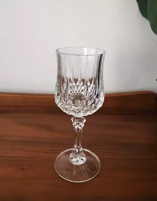 Vintage Large 8 Oz Longchamp Cristal D'Arques Crystal Wine Glass 2 Available • $12.99