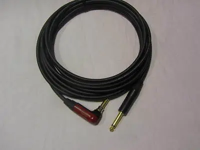 MOGAMI 2524  GUITAR CABLE  W/ NEUTRIK 1/4  RIGHT ANGLE TS SILENT PLUG 10 Ft. • $48.95