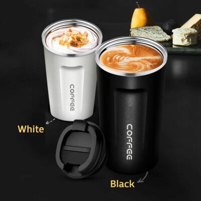 $25.50 • Buy Insulated Travel Mug Cup Thermal Flask Vacuum Thermos Stainless Steel Coffee Cup