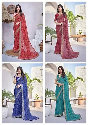 Designer Fancy Women Ethnic Pakistani Bollywood Saree Sari Party Wear New Indian • £17.63