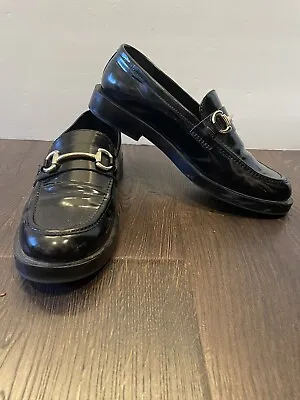 H&M Horsebit Black Patent Loafers Size US 10 EUR 41 • $15.88