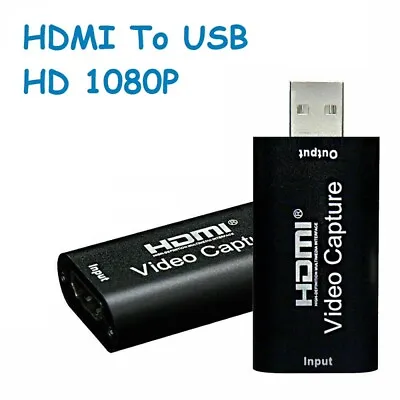 £7.99 • Buy HDMI To USB3.0 Video Capture Card Screen Record 1080P For Game / Live Streaming