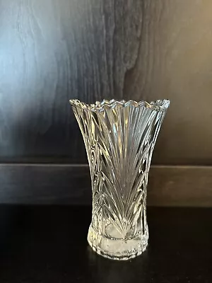 Mikasa ACCENT Bud Vase 4 3/4  Clear Crystal Cut Glass NEW • $9