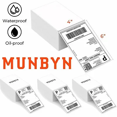 Max 2000 4x6 Fanfold Thermal Shipping Label For Zebra Rollo MUNBYN Label Printer • $68.98