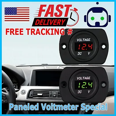 12V-24V Car Marine Motorcycle LED Digital Voltmeter Voltage Meter Battery Gauge • $8.99