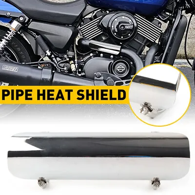 Heat Shield Cover Exhaust Protector Muffler Pipe Chrome For Motorcycle SUZUKI • $13.09