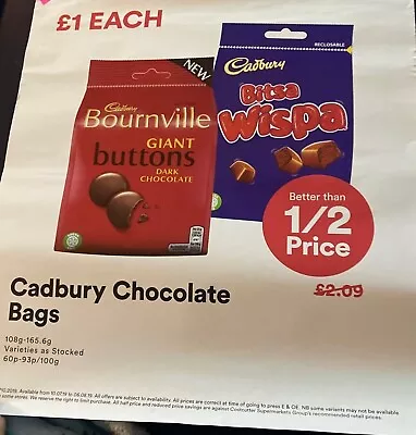 2019 Cadbury Advertising Chocolate Print Poster Wall Art 19 In(48cm) X 20in 52cm • £4.98