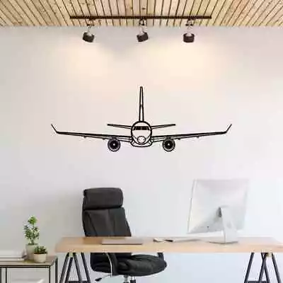 Wall Art Home Decor 3D Acrylic Metal Plane Aircraft USA Silhouette E190 • $87.99