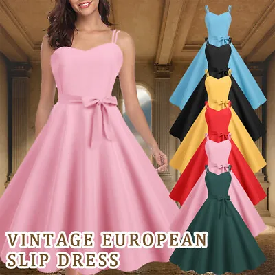 £15.87 • Buy Vintage Women Swing Dress Rockabilly 50s 60s Pinup Cocktail Party Evening Dress
