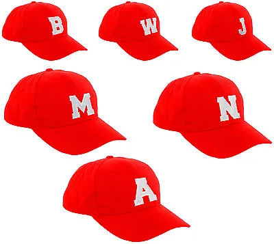 £4.99 • Buy Children School RED Baseball Cap Boy Girl Snapback Kids Hat Letters A-Z LA Child