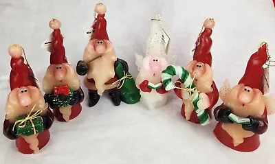 VTG.NORTHERN LIGHTS Lot 6 Santa Claus  Handmade Wizard CANDLES  Signed Made USA • $69.99