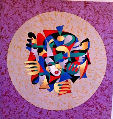 Anatole KRASNYANSKY Musical Sphere Seriolithograph Art Print Poster 28x27 Signed • $95