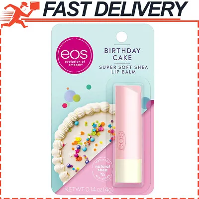 EOS Super Soft Shea Lip Balm Stick Birthday Cake Lip Moisturizer Long-Lasting • $6.62