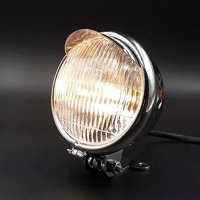 5.5  Chrome Motorcycle Headlight For Cruiser Chopper Cafe Racer Bobber Custom • $21.11