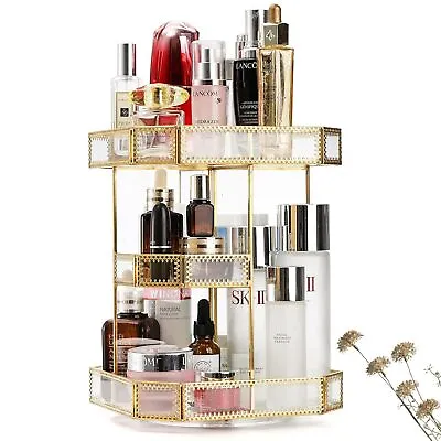 ZOOFOX 360 Degree Rotating Glass Makeup Organizer Large Cosmetics Storage...  • $74.08