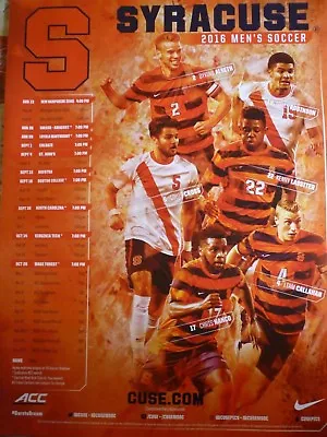 $2 • Buy Syracuse University Men's Soccer 2016 Schedule Poster 24  X 36 