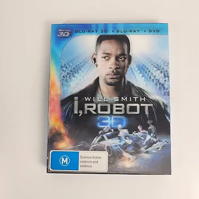 I Robot | 3D Blu-ray + 2D Blu-ray + DVD 2004 Will Smith Region B  • £9.48