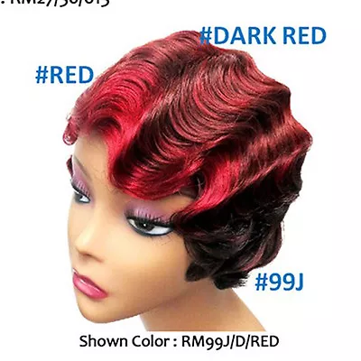 MADAME By Sensual Short Finger Wave Synthetic Full Wig Mommy Wig Style • $24.99