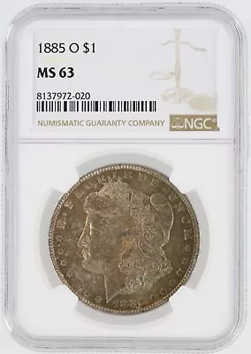 1885-O Morgan Dollar NC MS63 $1 Toned • $110