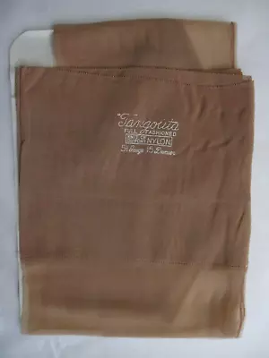 1pr Vintage Tangolita Seamed Full Fashion Nylon Stockings Sz 11 Long 37  Beige • $49.99