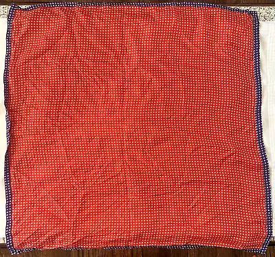 Marc Jacobs Silk Square Scarf Red White & Blue Poke A Dots 23x23 Made In Italy • $32.99